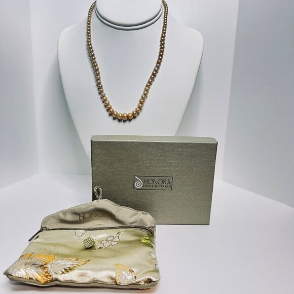 Honora Graduated Peach Freshwater Pearl Necklace (6028) - Picture 1 of 7